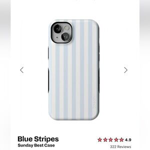 Casely Blue Stripes ‘Sunday Best’ iPhone 14 Case